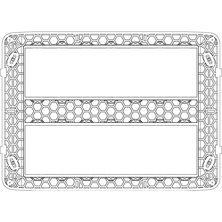 Vimar Eikon Mounting Frame, For V71320/V71620/V71720 Flush or 09920 Surface Boxes, 14 (7+7) Modules, Screws Included — Quality Boat Parts