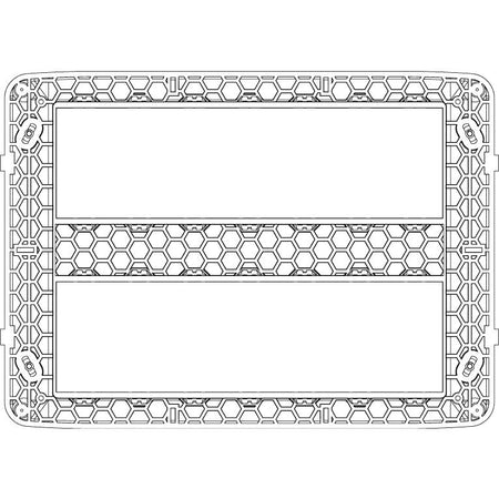Vimar Eikon Mounting Frame, For V71320/V71620/V71720 Flush or 09920 Surface Boxes, 14 (7+7) Modules, Screws Included — Quality Boat Parts