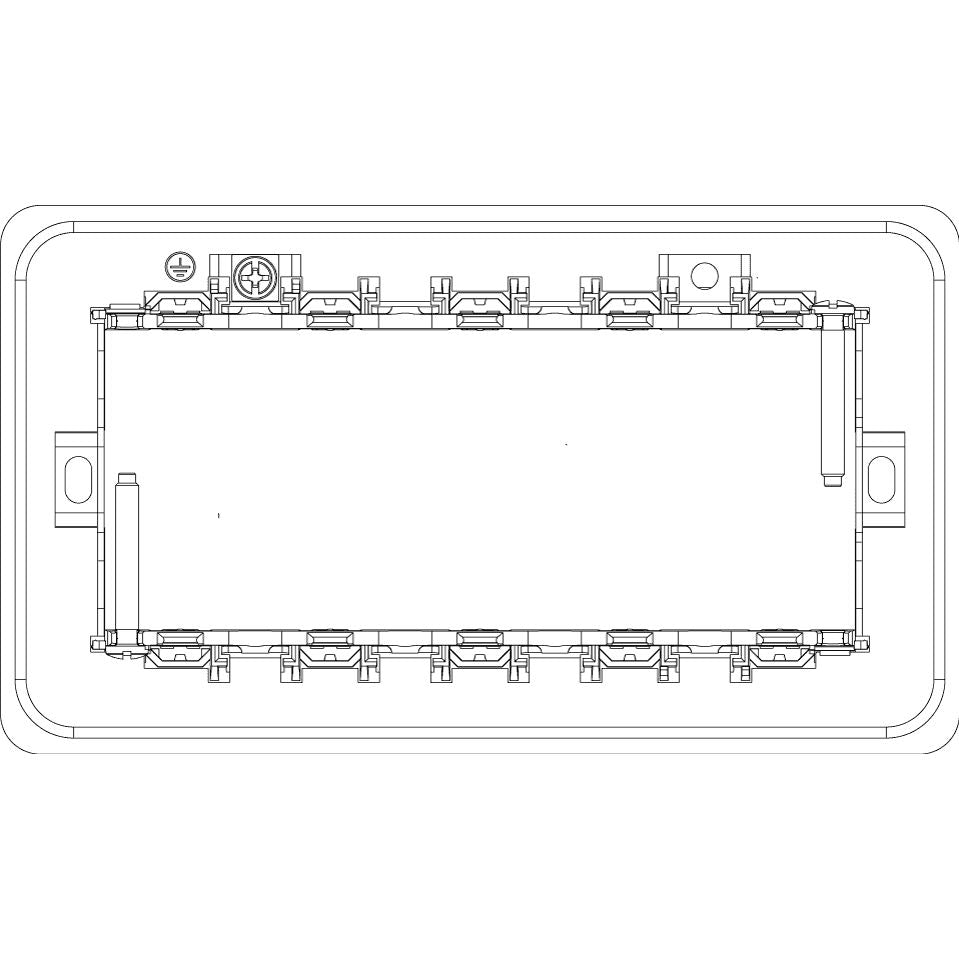 Vimar Eikon 5-Module Mounting Frame, For British Standard Boxes — Quality Boat Parts