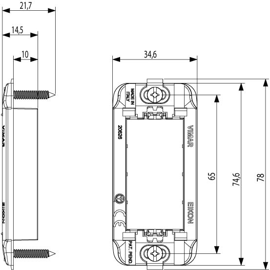 Vimar Eikon 1-Module Panel Mounting Frame, With Screws, Thermoplastic — Quality Boat Parts