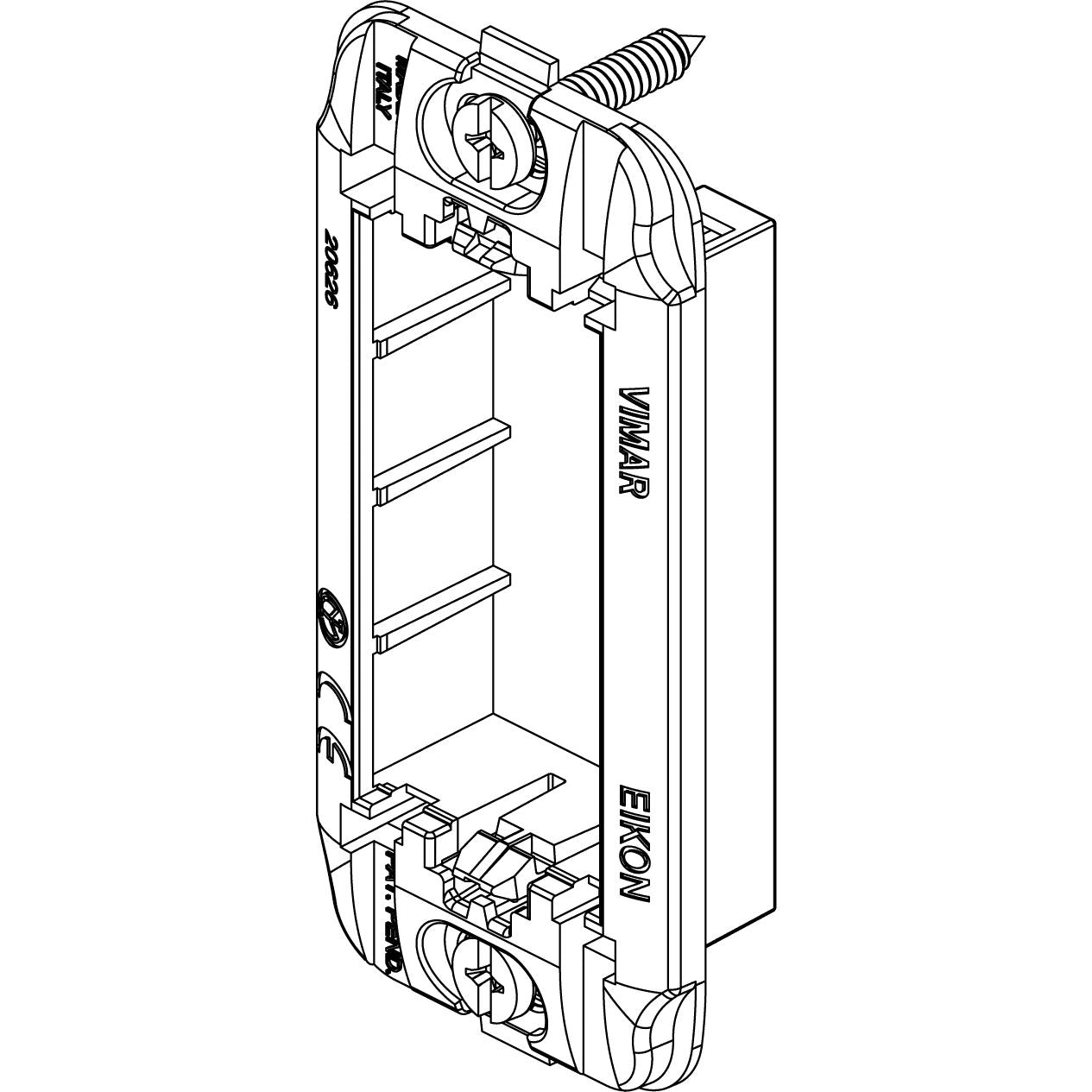 Vimar Eikon 1-Module Panel Mounting Frame, With Screws, Thermoplastic — Quality Boat Parts