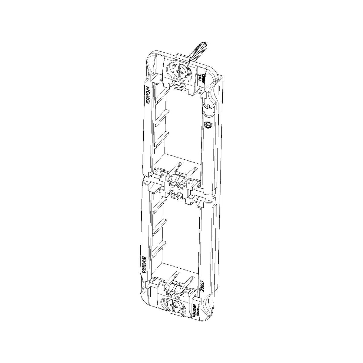 Vimar Eikon 2-Module Panel-Mount Frame, With Screws, Thermoplastic — Quality Boat Parts