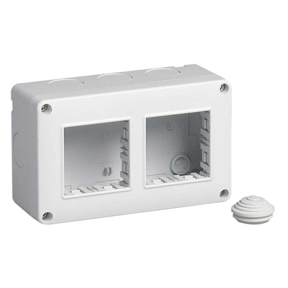 Vimar Isoset Surface Enclosure, For Eikon & Plana, 4M 2x2, IP40 — Quality Boat Parts