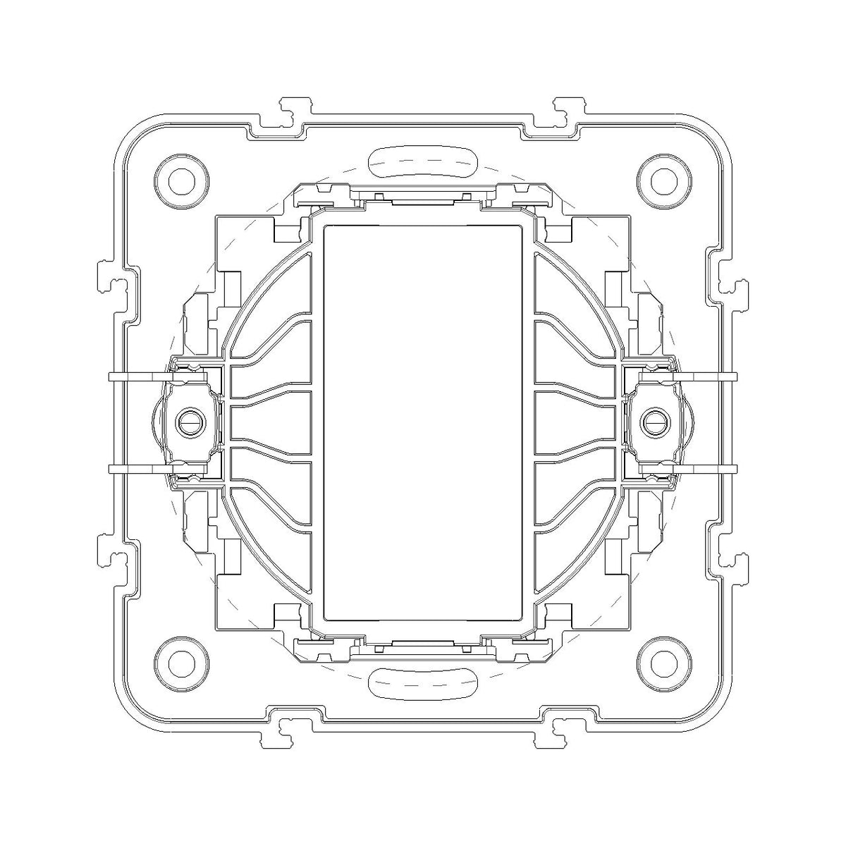 Vimar Eikon Mounting Frame, 1M, Claws, 60 mm Round Box, Flush-Mount — Quality Boat Parts