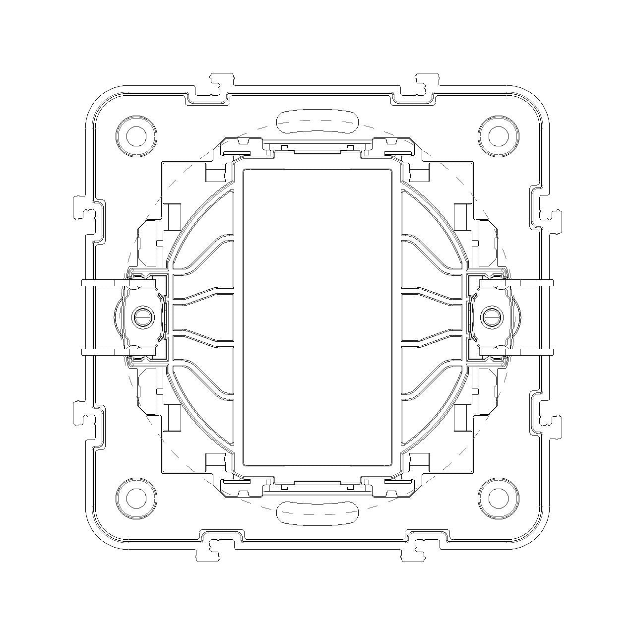 Vimar Eikon Mounting Frame, 1M, Claws, 60 mm Round Box, Flush-Mount — Quality Boat Parts