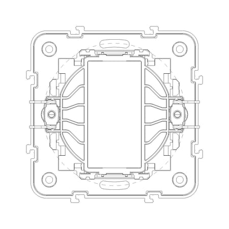 Vimar Eikon Mounting Frame, 1M, Claws, 60 mm Round Box, Flush-Mount — Quality Boat Parts