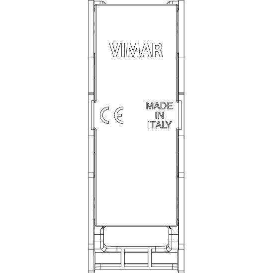 Vimar Eikon/Arké/Plana DIN Rail Mounting Frame, 1M, TH35, RAL 7035, Isolating Lining — Quality Boat Parts