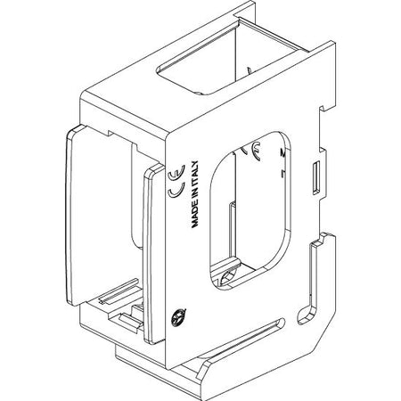 Vimar Eikon/Arké/Plana DIN Rail Mounting Frame, 1M, TH35, RAL 7035, Isolating Lining — Quality Boat Parts