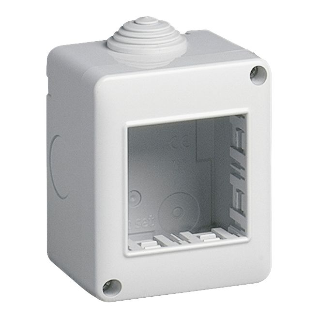 Vimar Isoset 2-Module Surface Enclosure, For Eikon and Plana, IP40, Grey — Quality Boat Parts
