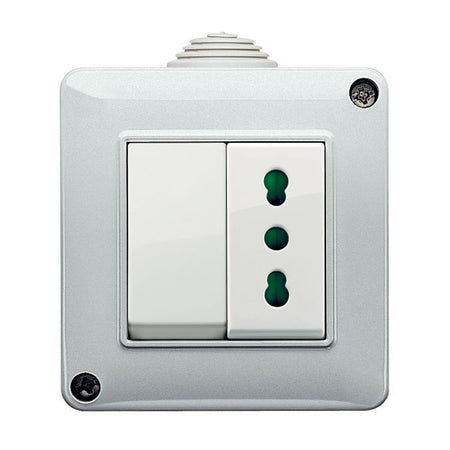 Vimar Isoset 2-Module Surface Enclosure, For Eikon and Plana, IP40, Grey — Quality Boat Parts