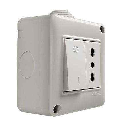 Vimar Isoset 2-Module Surface Enclosure, For Eikon and Plana, IP40, Grey — Quality Boat Parts
