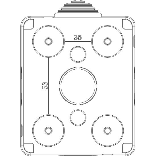 Vimar Isoset 2-Module Surface Enclosure, For Eikon and Plana, IP40, Grey — Quality Boat Parts