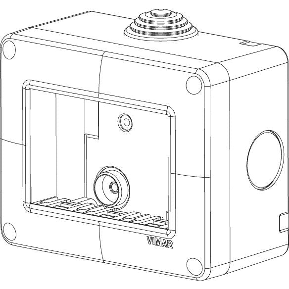 Vimar Isoset 3-Module Surface Enclosure, For Eikon & Plana, IP40 — Quality Boat Parts