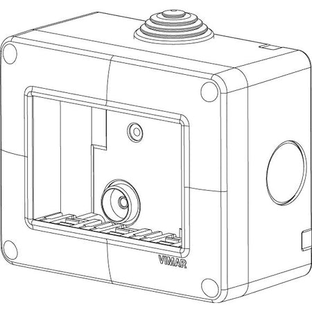 Vimar Isoset 3-Module Surface Enclosure, For Eikon & Plana, IP40 — Quality Boat Parts