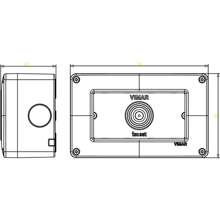 Vimar Isoset 4-Module Surface Mounting Box, For Eikon and Plana Series, IP40, Grey, Plastic — Quality Boat Parts
