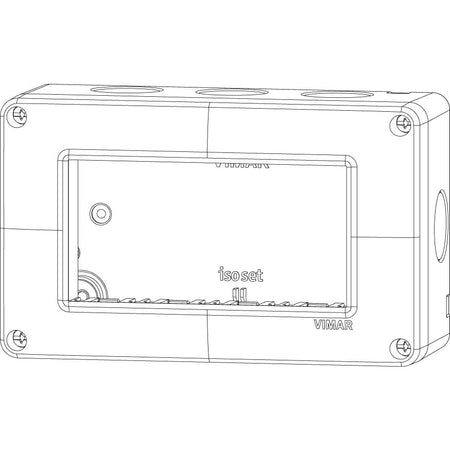 Vimar Isoset 4-Module Surface Mounting Box, For Eikon and Plana Series, IP40, Grey, Plastic — Quality Boat Parts