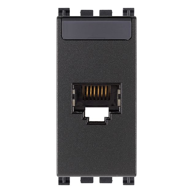 Vimar Arké RJ45 Cat5e Avaya UTP Socket Outlet, MPS100E Connector, T568A/B, IDC Terminals, Grey — Quality Boat Parts
