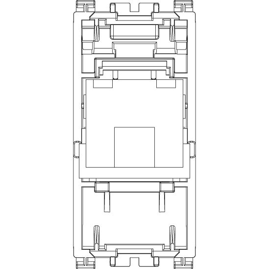 Vimar Arké RJ45 Cat5e Avaya UTP Socket Outlet, MPS100E Connector, T568A/B, IDC Terminals, Grey — Quality Boat Parts