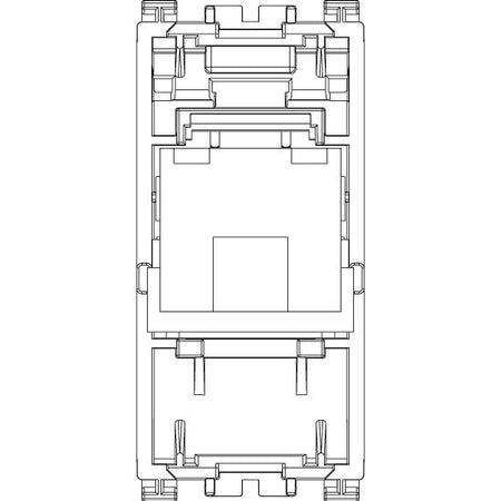 Vimar Arké RJ45 Cat5e Avaya UTP Socket Outlet, MPS100E Connector, T568A/B, IDC Terminals, Grey — Quality Boat Parts