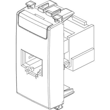 Vimar Arké RJ45 Cat5e Avaya UTP Socket Outlet, MPS100E Connector, T568A/B, IDC Terminals, Grey — Quality Boat Parts