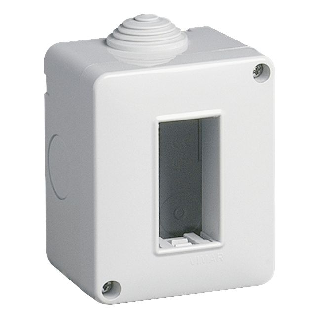 Vimar Isoset IP40 1-Module Surface Enclosure, For Eikon and Plana, Grey — Quality Boat Parts
