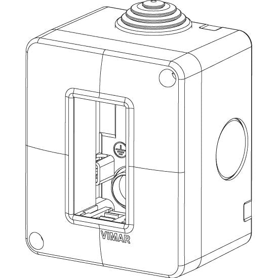 Vimar Isoset IP40 1-Module Surface Enclosure, For Eikon and Plana, Grey — Quality Boat Parts