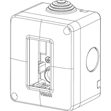 Vimar Isoset IP40 1-Module Surface Enclosure, For Eikon and Plana, Grey — Quality Boat Parts