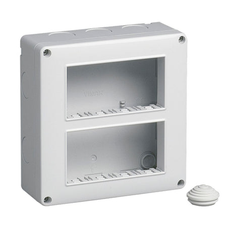 Vimar Isoset Surface Mount Enclosure, For Eikon and Plana, 8-Module (4+4), 4x2, Vertical, IP40 — Quality Boat Parts