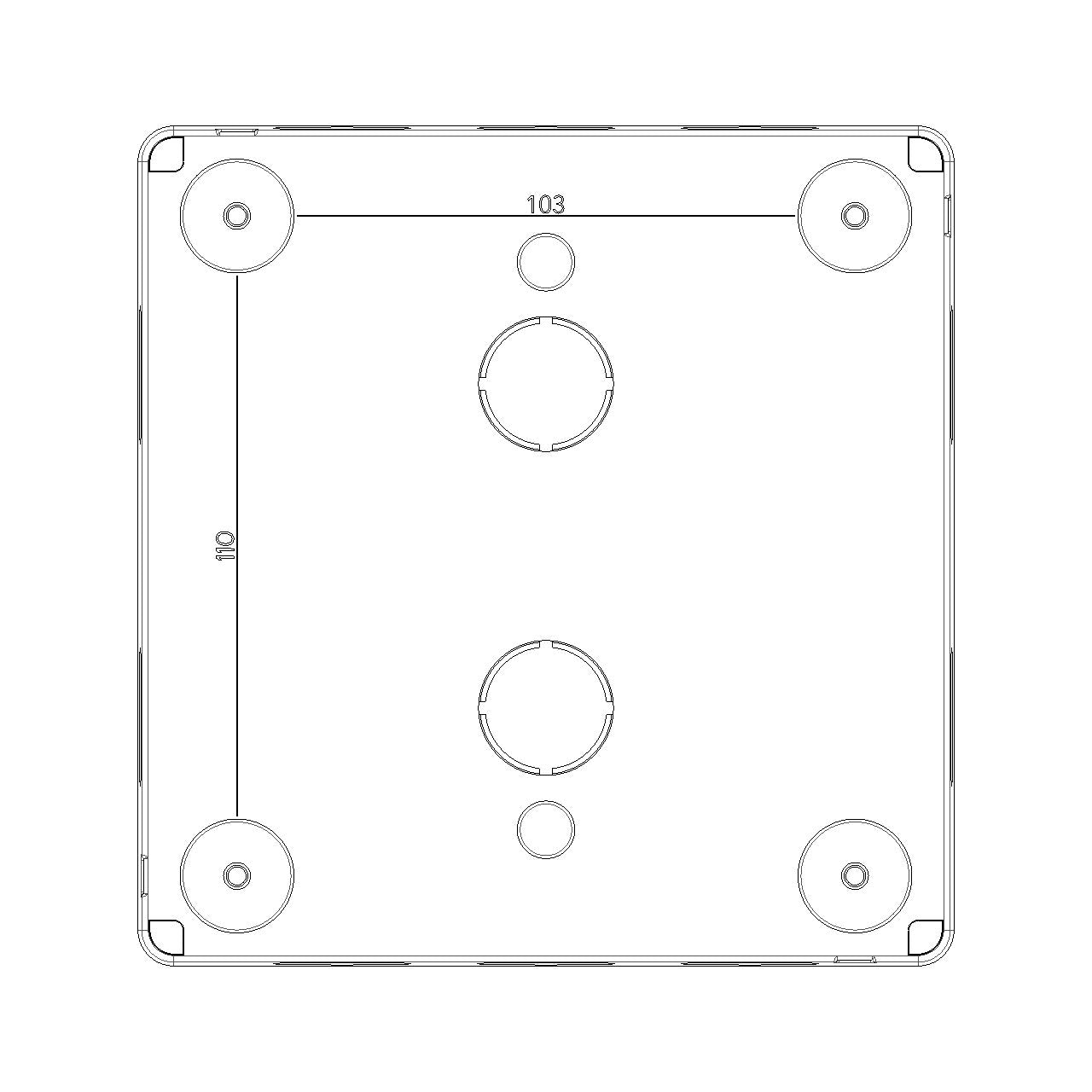 Vimar Isoset Surface Mount Enclosure, For Eikon and Plana, 8-Module (4+4), 4x2, Vertical, IP40 — Quality Boat Parts