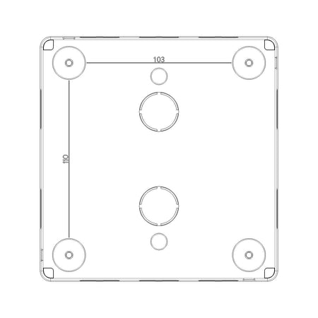 Vimar Isoset Surface Mount Enclosure, For Eikon and Plana, 8-Module (4+4), 4x2, Vertical, IP40 — Quality Boat Parts
