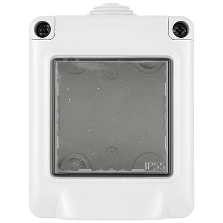 Vimar IP55 2-Module Surface Enclosure, For Eikon/Arké/Plana, Grey — Quality Boat Parts