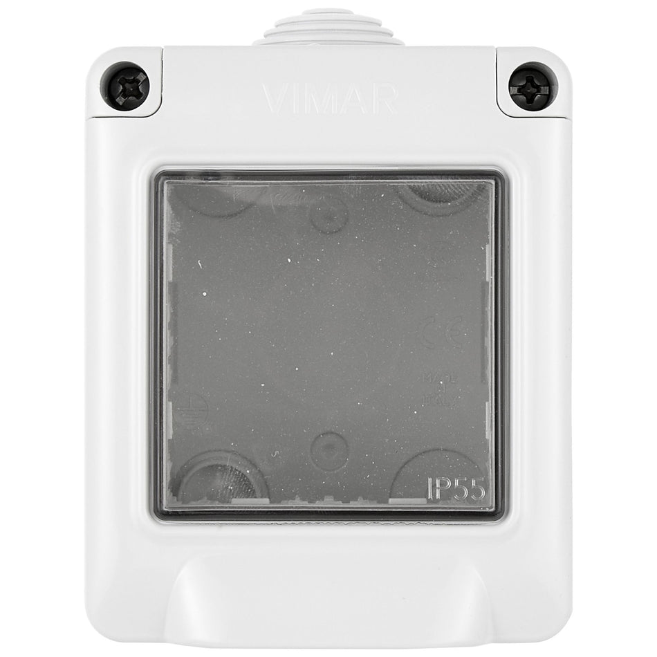 Vimar IP55 2-Module Surface Enclosure, For Eikon/Arké/Plana, Grey — Quality Boat Parts