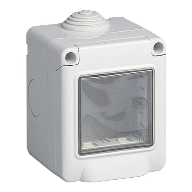 Vimar IP55 2-Module Surface Enclosure, For Eikon/Arké/Plana, Grey — Quality Boat Parts