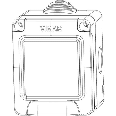 Vimar IP55 2-Module Surface Enclosure, For Eikon/Arké/Plana, Grey — Quality Boat Parts