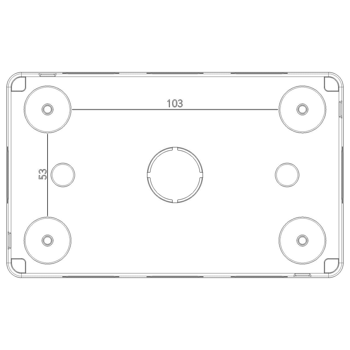 Vimar IP55 4-Module Surface Enclosure, For Eikon/Arké/Plana — Quality Boat Parts