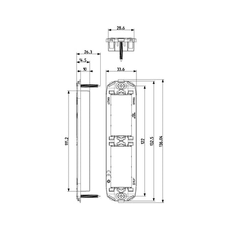 Vimar Arké 2-Module Panel Mounting Frame, With Screws — Quality Boat Parts