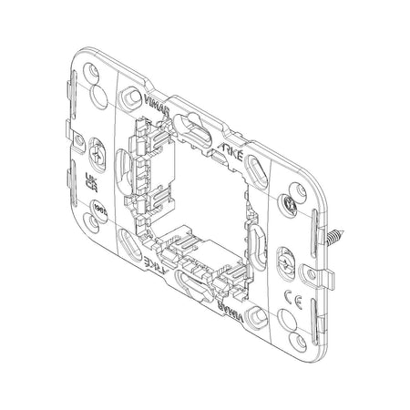 Vimar Arké 2-Central-Module Mounting Frame With Screws, For 60 mm or 56x56 mm Mounting Boxes — Quality Boat Parts