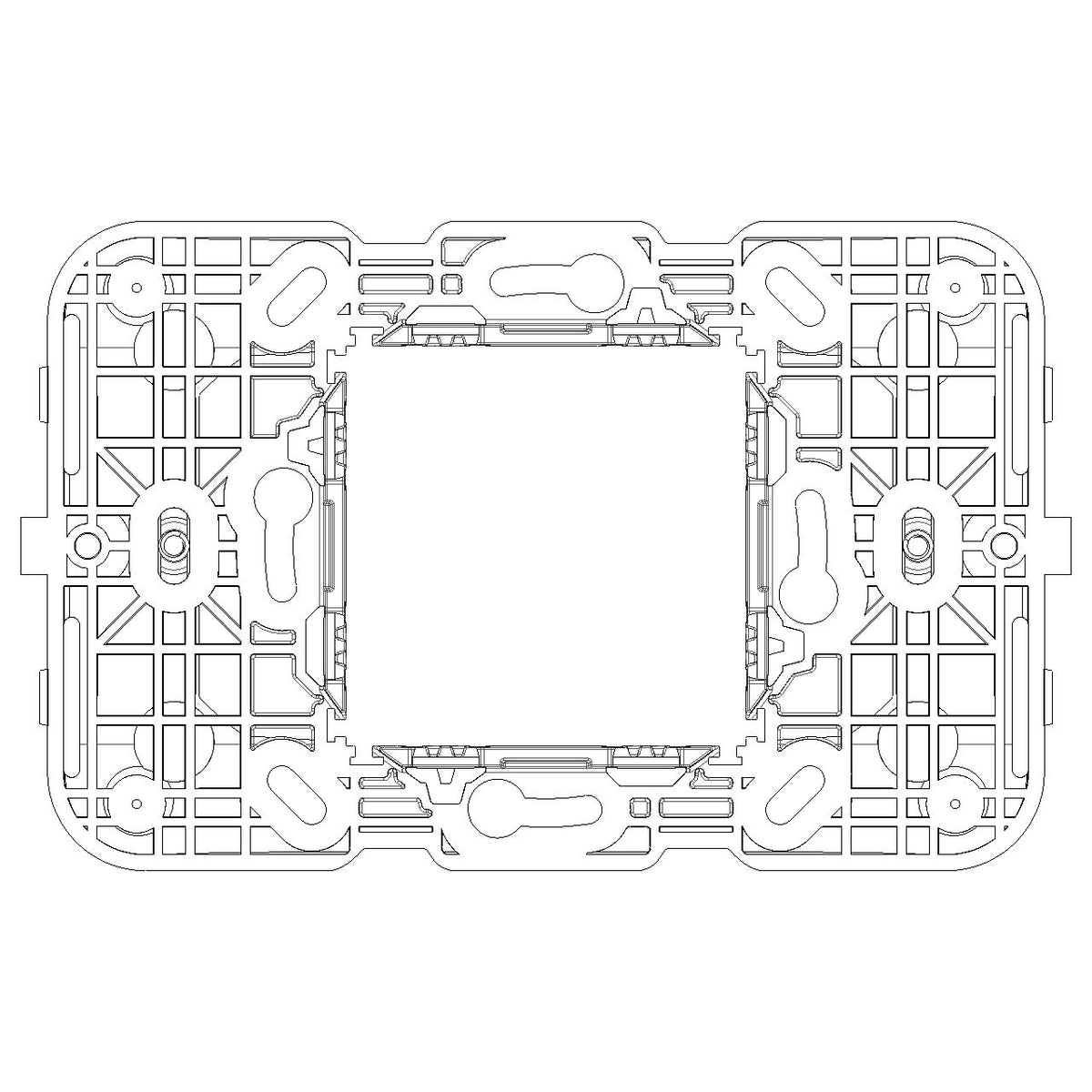 Vimar Arké 2-Central-Module Mounting Frame With Screws, For 60 mm or 56x56 mm Mounting Boxes — Quality Boat Parts