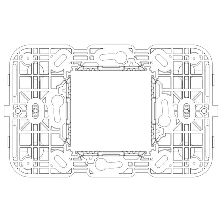 Vimar Arké 2-Central-Module Mounting Frame With Screws, For 60 mm or 56x56 mm Mounting Boxes — Quality Boat Parts