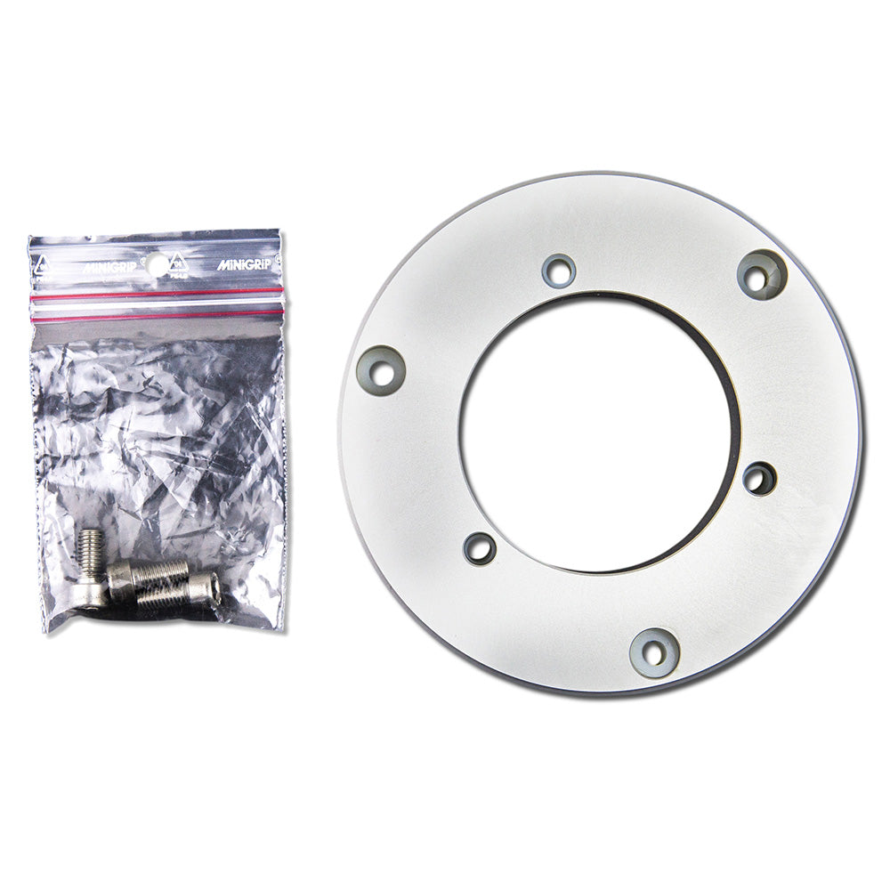 Lopolight Circular Baseplate, For Horizontal Mount Navigation Lights, 130mm Dia x 14mm, Silver Anodized Aluminum, Includes Mounting Hardware — Quality Boat Parts