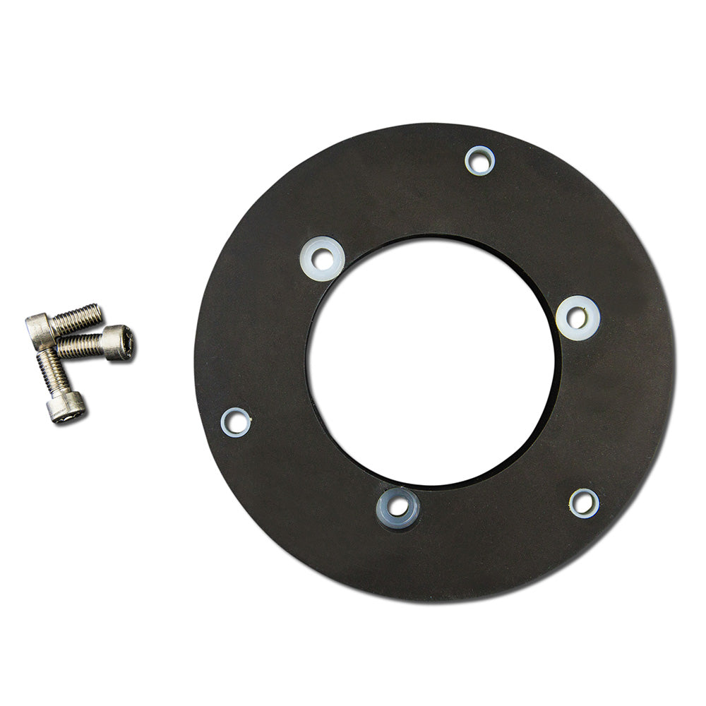 Lopolight Circular Baseplate for Horizontal Mount Navigation Lights, Aluminum, Black Anodized, Includes 3x M6 x 14 Screws. — Quality Boat Parts