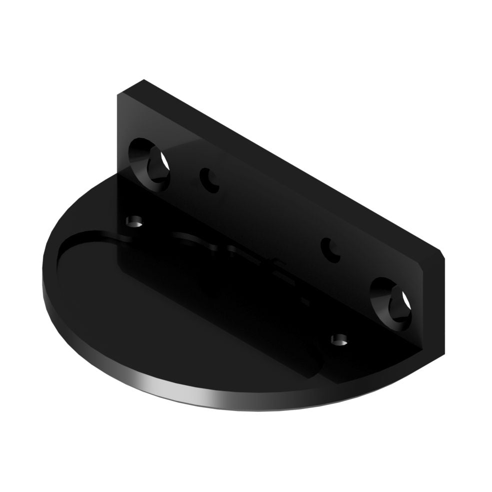Lopolight X01 Series Vertical Sidelight Mounting Plate, Black Anodized Aluminum, A4 Stainless Screws — Quality Boat Parts