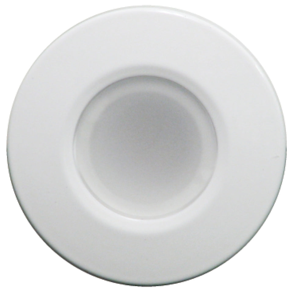 Lumitec Orbit Flush Mount LED Downlight, Blue/White Dimming, White Finish, 10-30V, IP67 — Quality Boat Parts