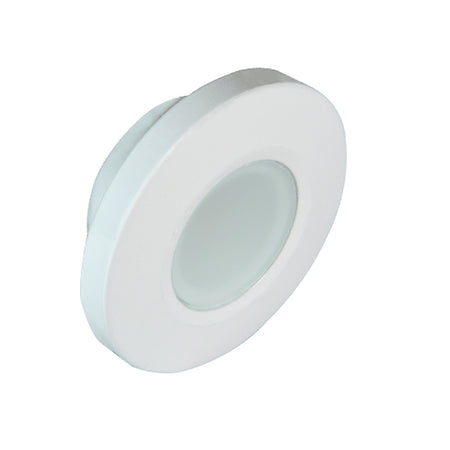 Lumitec Orbit Flush Mount LED Downlight, Blue/White Dimming, White Finish, 10-30V, IP67 — Quality Boat Parts