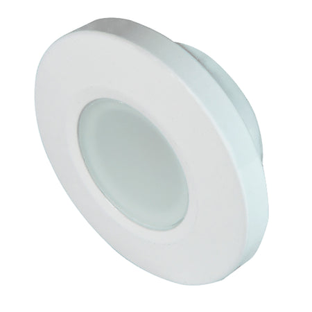 Lumitec Orbit Flush Mount LED Downlight, Blue/White Dimming, White Finish, 10-30V, IP67 — Quality Boat Parts