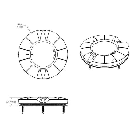 Lumitec Aurora Flush Mount LED Dome Light, White/Red Light, Dimming, Bezel Switch, IP67, 10-30V, White Housing, 4in — Quality Boat Parts