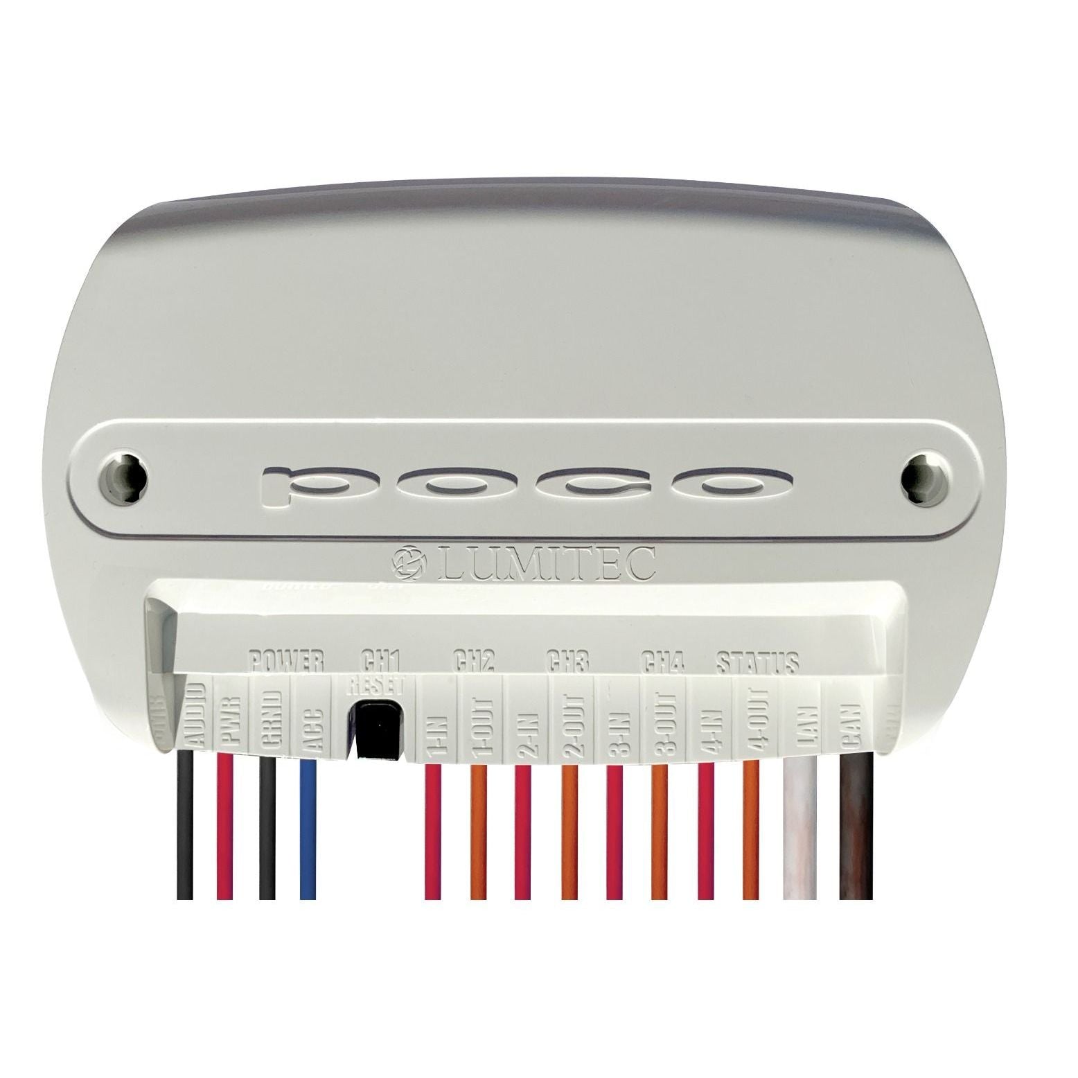 Lumitec Poco 4 Digital Lighting Control Module, For PLI-Enabled Lights, NMEA 2000, 10-30VDC, 4-Channel, 10A per Channel, IP67 — Quality Boat Parts