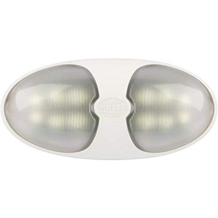 Hella Marine DuraLED 12 Interior/Exterior LED Lamp, 3000K Warm White Light, White Housing, 12/24V DC, IP67, ISO 8846 Ignition Protected, Surface Mount — Quality Boat Parts