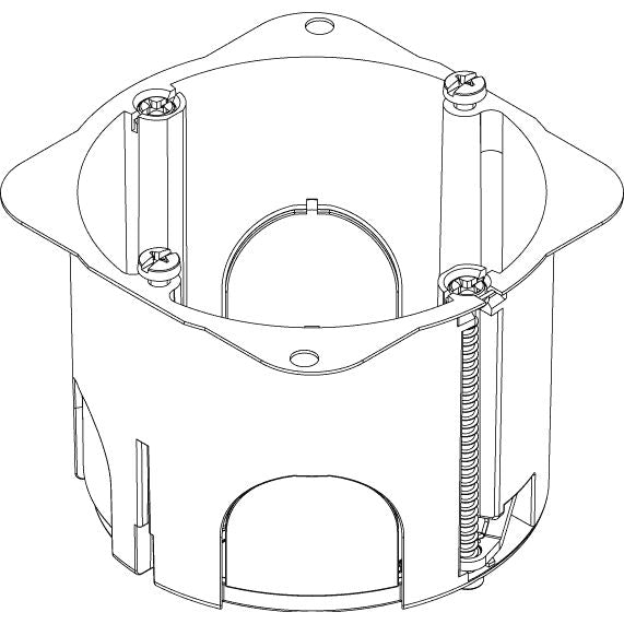 Vimar Round Hollow-Wall Flush-Mount Box, 68 mm Cutout, Light Blue — Quality Boat Parts