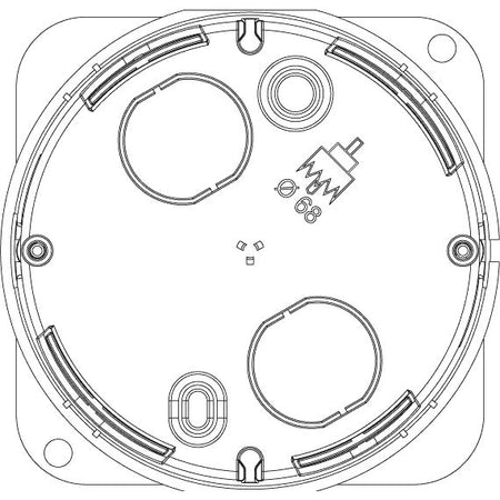Vimar Round Hollow-Wall Flush-Mount Box, 68 mm Cutout, Light Blue — Quality Boat Parts